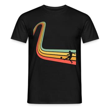 Fußball Retro Vintage - Männer T-Shirt - Schwarz - Vorne - AI Model Male 178 light (178cm)