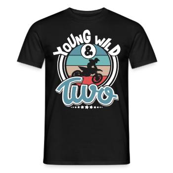 Motocross 2nd Birthday - Men's T-Shirt - black - Front - AI Model Male 178 light (178cm)