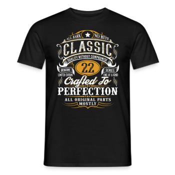 22. Geburtstag - Männer T-Shirt - Schwarz - Vorne - AI Model Male 178 light (178cm)