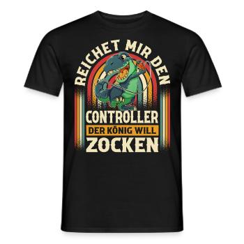 Gaming - Männer T-Shirt - Schwarz - Vorne - AI Model Male 178 light (178cm)