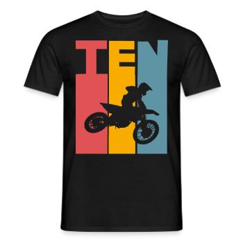 10th Birthday Motocross - Men's T-Shirt - black - Front - AI Model Male 178 light (178cm)