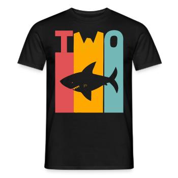 Shark 2nd Birthday - Men's T-Shirt - black - Front - AI Model Male 178 light (178cm)