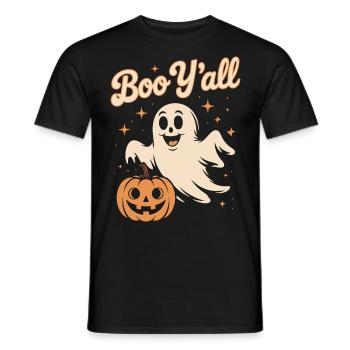 Boo Y tous Halloween Drôle Fantôme - T-shirt homme - noir - Devant - AI Model Male 178 light (178cm)
