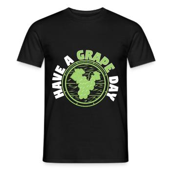 Have A Grape Day - Männer T-Shirt - Schwarz - Vorne - AI Model Male 178 light (178cm)