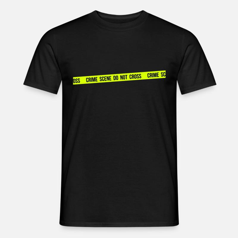 Tatort nicht überqueren - Männer T-Shirt - Schwarz