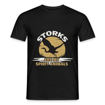 Storks Are My Spirit Animals - Männer T-Shirt - Schwarz - Vorne - AI Model Male 178 light (178cm)