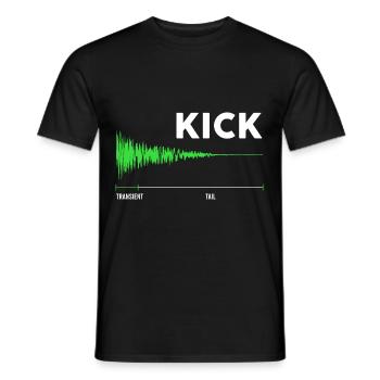 Drum Kick Effet sonore Batterie - T-shirt homme - noir - Devant - AI Model Male 178 light (178cm)