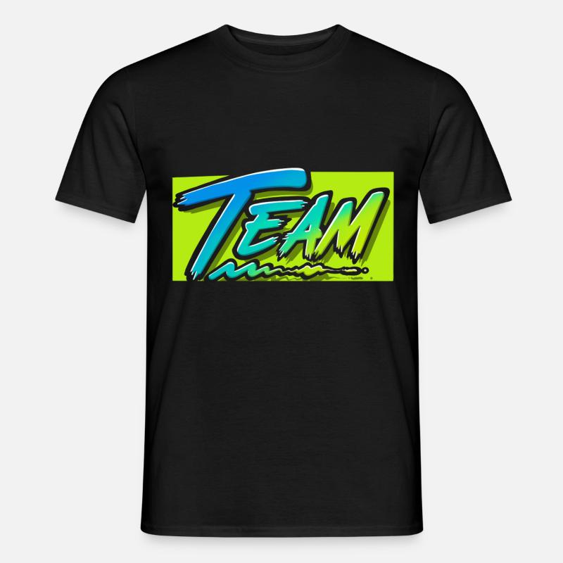 Team - Männer T-Shirt - Schwarz