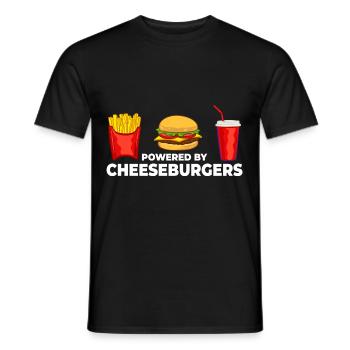 Cheeseburger Cheese Sandwich Hamburger - Men's T-Shirt - black - Front - AI Model Male 178 light (178cm)