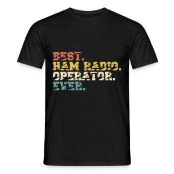 Best Ham Radio Operator Dad Sprüche Vintage - Männer T-Shirt - Schwarz - Vorne - AI Model Male 178 light (178cm)
