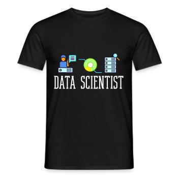 Datenwissenschaftler Data Science Wissenschaft - Männer T-Shirt - Schwarz - Vorne - AI Model Male 178 light (178cm)