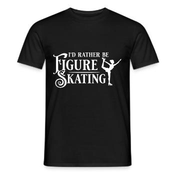 Eiskunstlauf Eisläufer Schlittschuhe Eislaufen - Männer T-Shirt - Schwarz - Vorne - AI Model Male 178 light (178cm)