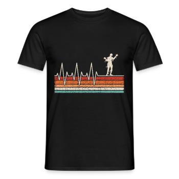 Battement de cœur de maman - T-shirt homme - noir - Devant - AI Model Male 178 light (178cm)