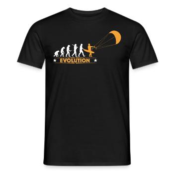 Kitesurfen - Evolution - Männer T-Shirt - Schwarz - Vorne - AI Model Male 178 light (178cm)