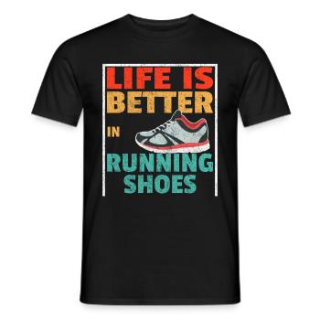 Sport Rennen Marathon sportlich Geschenk Fit - Männer T-Shirt - Schwarz - Vorne - AI Model Male 178 light (178cm)