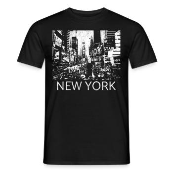 New York Times Square Metropolis cadeau Manhattan - T-shirt homme - noir - Devant - AI Model Male 178 light (178cm)