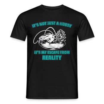 Angeln Fischer Fische Angler Hobby Geschenk - Männer T-Shirt - Schwarz - Vorne - AI Model Male 178 light (178cm)