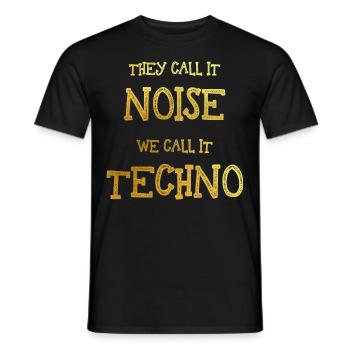Techno Music Minimal Electro Lustig Geschenk - Männer T-Shirt - Schwarz - Vorne - AI Model Male 178 light (178cm)