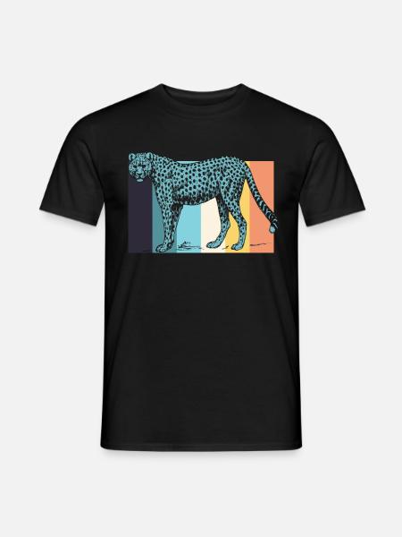 Gepard Geparden - Männer T-Shirt - Schwarz