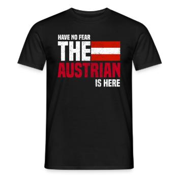 Austria - Men's T-Shirt - black - Front - AI Model Male 178 light (178cm)
