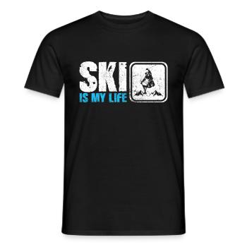 ski - T-shirt homme - noir - Devant - AI Model Male 178 light (178cm)