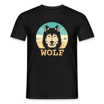 Wolf - T-shirt homme - noir - Devant - AI Model Male 178 light (178cm)