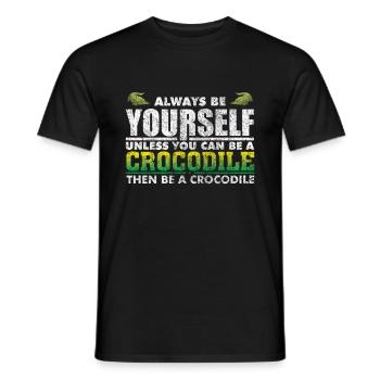 alligator - Men's T-Shirt - black - Front - AI Model Male 178 light (178cm)