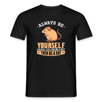Ratte - Männer T-Shirt - Schwarz - Vorne - AI Model Male 178 light (178cm)
