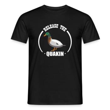 Funny duck - Men's T-Shirt - black - Front - AI Model Male 178 light (178cm)