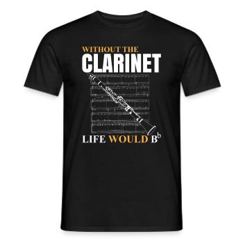 Klarinette Traurig Musikinstrument Konzert - Männer T-Shirt - Schwarz - Vorne - AI Model Male 178 light (178cm)