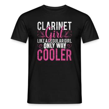 clarinet - Men's T-Shirt - black - Front - AI Model Male 178 light (178cm)
