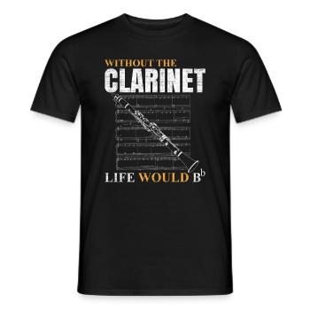 Klarinette - Männer T-Shirt - Schwarz - Vorne - AI Model Male 178 light (178cm)