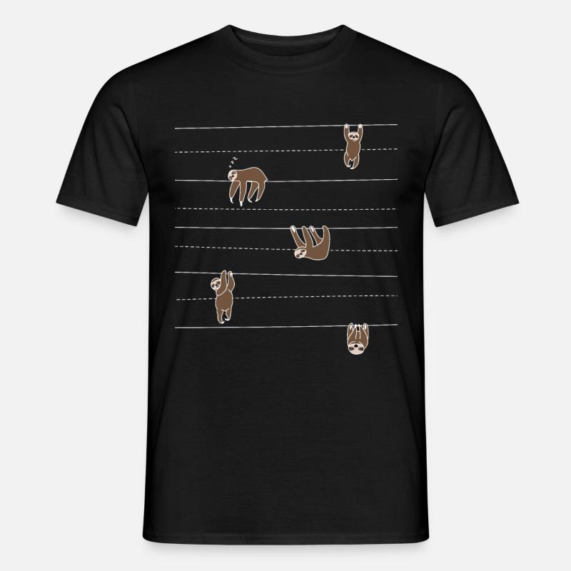 Sloth pattern gift idea for sloth fans - Men’s T-shirt - black