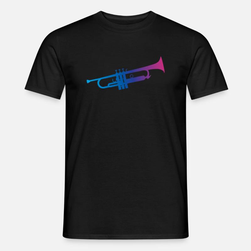 Trompete - Männer T-Shirt - Schwarz