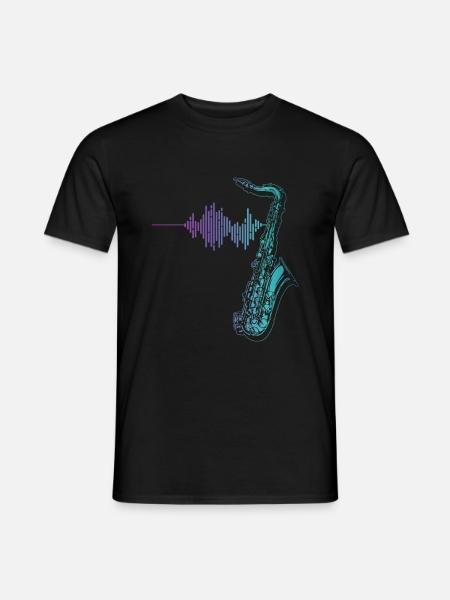 saxophone - Men's T-Shirt - black