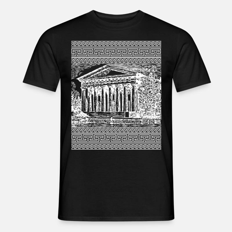 Antica Grecia Tempio Meandro Greco - T-shirt uomo - nero