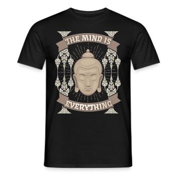 Buddhism Meditation Buddha-Design Spirituality - Men's T-Shirt - black - Front - AI Model Male 178 light (178cm)