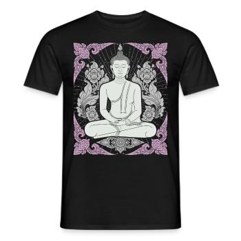 Buddhism Thai-Buddha Meditation-Buddha Thailand - Men's T-Shirt - black - Front - AI Model Male 178 light (178cm)