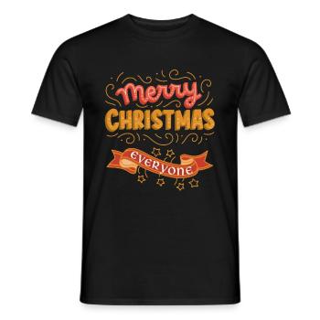 Noël, Typographie, Vintage Joyeux Noël - T-shirt homme - noir - Devant - AI Model Male 178 light (178cm)