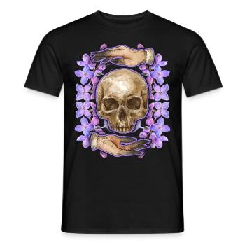 Dia-De-Los-Muertos, Crâne de sucre, Crâne, Crâne - T-shirt homme - noir - Devant - AI Model Male 178 light (178cm)