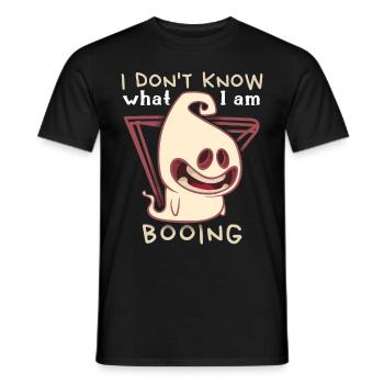 Lustiger-Geist, Boo-Schrecken Spruch Halloween - Männer T-Shirt - Schwarz - Vorne - AI Model Male 178 light (178cm)