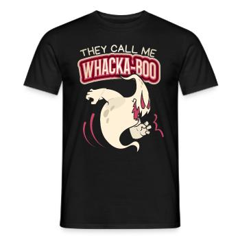 Lustiger-Geist, Spruch Halloween Whacka-Boo - Männer T-Shirt - Schwarz - Vorne - AI Model Male 178 light (178cm)