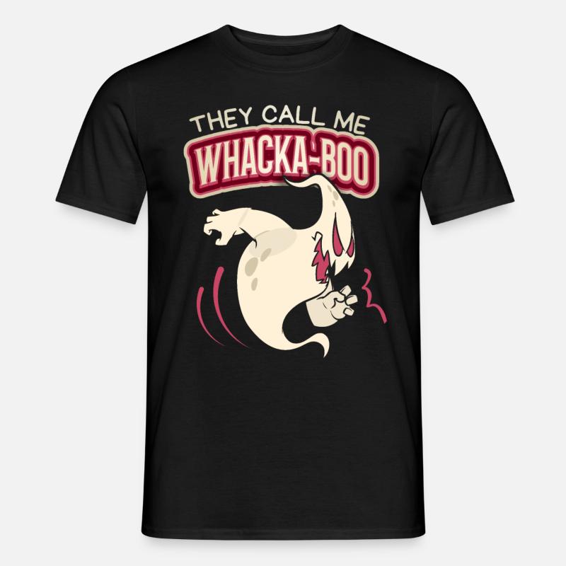 Lustiger-Geist, Spruch Halloween Whacka-Boo - Männer T-Shirt - Schwarz