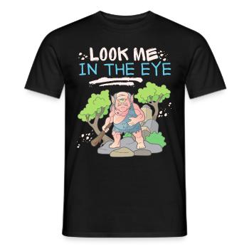 Zyklop, Zombie, Zombie-Monster, lustiger Spruch - Männer T-Shirt - Schwarz - Vorne - AI Model Male 178 light (178cm)