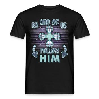Christlicher Spruch Jesus Christus, Kreuz - Männer T-Shirt - Schwarz - Vorne - AI Model Male 178 light (178cm)
