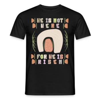 Ascension of Jesus, Bible Saying, Resurrection - Men's T-Shirt - black - Front - AI Model Male 178 light (178cm)