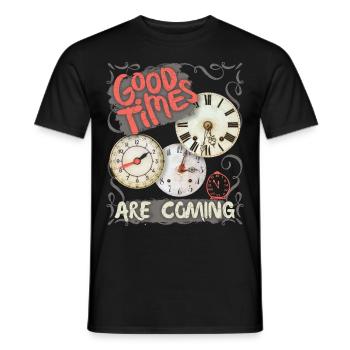 Dire avec montre, montre de poche, inspiration motivationnelle - T-shirt homme - noir - Devant - AI Model Male 178 light (178cm)