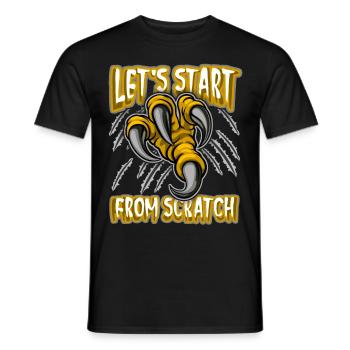 Klaue, Dinosaurier Kralle lustiger Spruch, Pun - Männer T-Shirt - Schwarz - Vorne - AI Model Male 178 light (178cm)