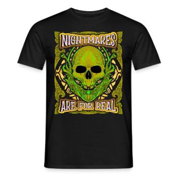 Japan Skull, Horror Skull, Asia Skull - Men's T-Shirt - black - Front - AI Model Male 178 light (178cm)