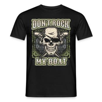 Lachender Totenkopf, Totenschädel, Piraten Skull - Männer T-Shirt - Schwarz - Vorne - AI Model Male 178 light (178cm)